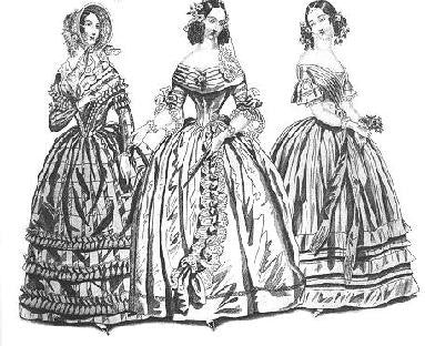 Victorian Era Fashion - Pre Hoop 1840-1855